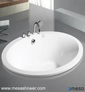 ألكوف قطرة في سطح صلب البيضاوي الاكريليك تمرغ حوض الاستحمام