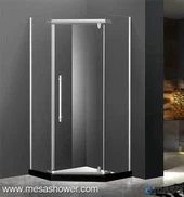 رخيصة الثمن الزاوية الماس فرملس واضح الزجاج الحمام الحمام دش الضميمة