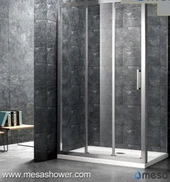 مؤطرة 2017 تصميم جديد للطي واضح زجاج انزلاق دش الضميمة