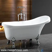 النمط الأوروبي العميق إضافية حوض الاستحمام قائما بذاته مع Clawfoot كروم