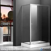 الزاوية الزجاج دش الضميمة من انزلاق الباب مع الإطار