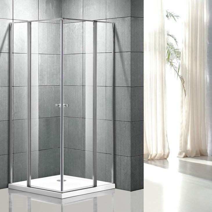 مربع الشكل الزاوية دش الضميمة