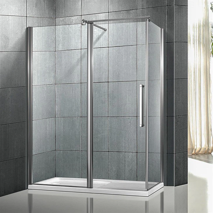 الحمام فرملس دش الضميمة مع Pivot Door